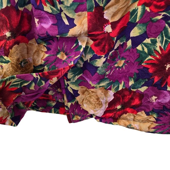 Talbots 100% Silk Floral Skirt Size 14 - Picture 6 of 6
